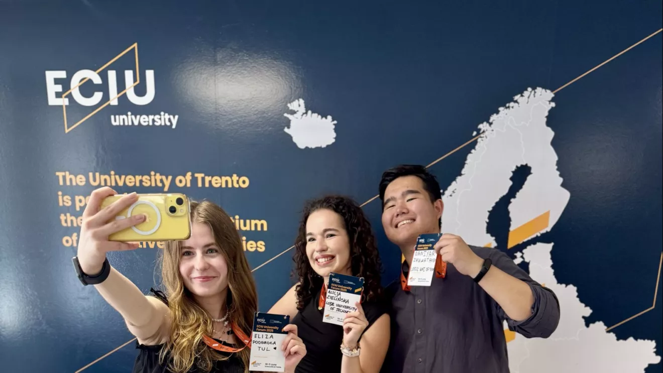 TUL's Lead Student Ambassadors at the ECIU Forum in Trento