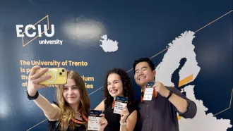 TUL's Lead Student Ambassadors at the ECIU Forum in Trento